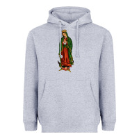 Heather Grey our lady of guadalupe Heavyweight Hoodie - JahusDesignShop