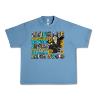 Pebble Blue living life somewhere between jesus Urban Heavy Tee - texasbilliewilder
