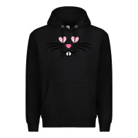Black bunny face easter Premium Hoodie - MaliasSmallBusiness