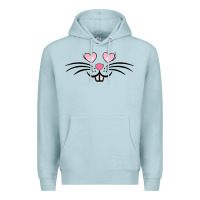 Blue Mist bunny face easter Premium Hoodie - MaliasSmallBusiness