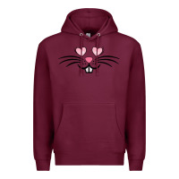 Burgundy bunny face easter Premium Hoodie - MaliasSmallBusiness