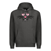 Charcoal Heather bunny face easter Premium Hoodie - MaliasSmallBusiness