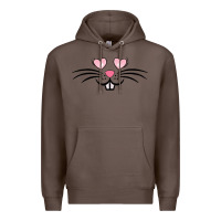 Coffee bunny face easter Premium Hoodie - MaliasSmallBusiness