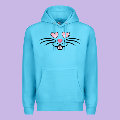 Bunny Face Easter Premium Hoodie Designed By Maliassmallbusiness