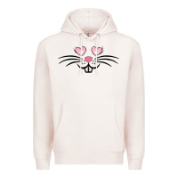 Pale Pink bunny face easter Premium Hoodie - MaliasSmallBusiness