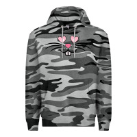 Slate Camo bunny face easter Premium Hoodie - MaliasSmallBusiness