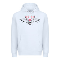 White bunny face easter Premium Hoodie - MaliasSmallBusiness