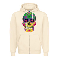 Sandshell sugar skull Zipper Hoodie - FaDigitalArtStudio
