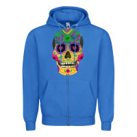 True Royal sugar skull Zipper Hoodie - FaDigitalArtStudio