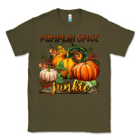 Army Green pumpkin spice junkie Classic Tee - BundleAndBundleShop