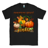 Black pumpkin spice junkie Classic Tee - BundleAndBundleShop