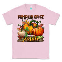 Bubblegum Pink pumpkin spice junkie Classic Tee - BundleAndBundleShop
