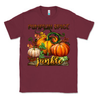 Burgundy pumpkin spice junkie Classic Tee - BundleAndBundleShop