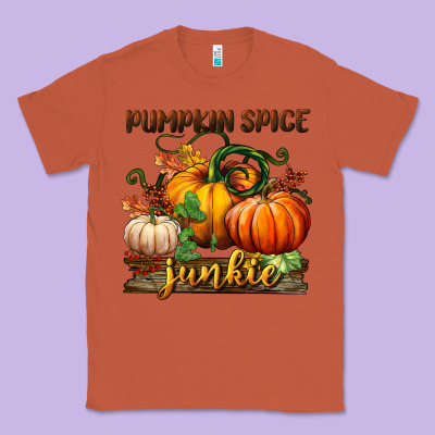 Pumpkin Spice Junkie Classic Tee Designed By Bundleandbundleshop