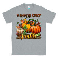 Heather Grey pumpkin spice junkie Classic Tee - BundleAndBundleShop