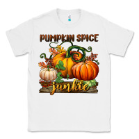 White pumpkin spice junkie Classic Tee - BundleAndBundleShop