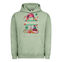 Pigment Oil Green pink elf costom name and preview Urban Hoodie - MaliasSmallBusiness