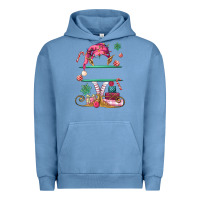 Pigment Pebble Blue pink elf costom name and preview Urban Hoodie - MaliasSmallBusiness