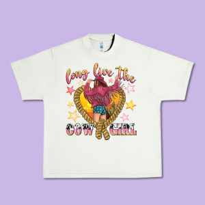 Long Live The Cowgirl Urban Heavy Tee Designed By Texasbilliewilder