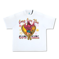 White long live the cowgirl Urban Heavy Tee - texasbilliewilder