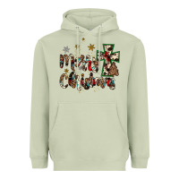 Matcha merry christmas wood slice ornament Heavyweight Hoodie - JahusDesignShop