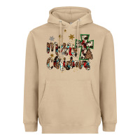 Mushroom merry christmas wood slice ornament Heavyweight Hoodie - JahusDesignShop
