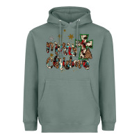 Sage merry christmas wood slice ornament Heavyweight Hoodie - JahusDesignShop