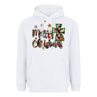 White merry christmas wood slice ornament Heavyweight Hoodie - JahusDesignShop