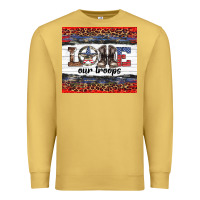 Antique Gold armed forces day love our troops Premium Sweatshirt - Artiststas