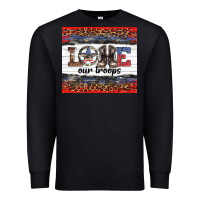 Black armed forces day love our troops Premium Sweatshirt - Artiststas