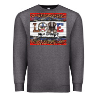 Charcoal Heather armed forces day love our troops Premium Sweatshirt - Artiststas