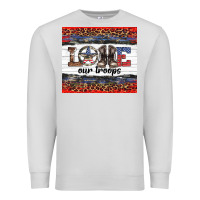 Dove Grey armed forces day love our troops Premium Sweatshirt - Artiststas