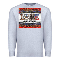 Heather Grey armed forces day love our troops Premium Sweatshirt - Artiststas