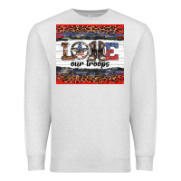 Oatmeal Heather armed forces day love our troops Premium Sweatshirt - Artiststas