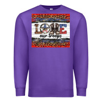 Purple armed forces day love our troops Premium Sweatshirt - Artiststas
