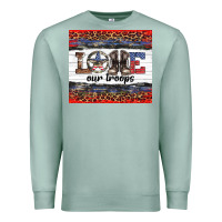 Seafoam armed forces day love our troops Premium Sweatshirt - Artiststas