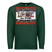 Sports Green armed forces day love our troops Premium Sweatshirt - Artiststas