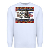 White armed forces day love our troops Premium Sweatshirt - Artiststas