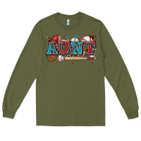 Army Green aunt baseball Long Sleeve Tee - Zillion Design Studio