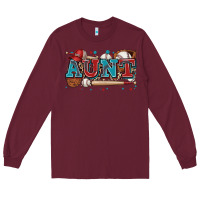 Burgundy aunt baseball Long Sleeve Tee - Zillion Design Studio