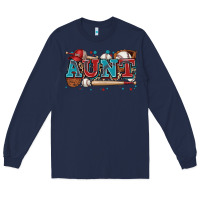 Navy aunt baseball Long Sleeve Tee - Zillion Design Studio
