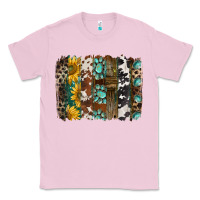 Bubblegum Pink western handdrawn patterns brushstrokes Classic Tee - BarkalooDesign