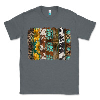 Charcoal Heather western handdrawn patterns brushstrokes Classic Tee - BarkalooDesign