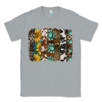 Heather Grey western handdrawn patterns brushstrokes Classic Tee - BarkalooDesign