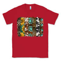 Red western handdrawn patterns brushstrokes Classic Tee - BarkalooDesign