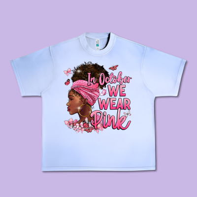 In October We Wear Pink Urban Heavy Tee Designed By Barkaloodesign