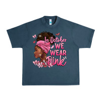 Midnight Navy in october we wear pink Urban Heavy Tee - BarkalooDesign