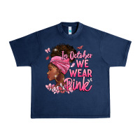 Navy in october we wear pink Urban Heavy Tee - BarkalooDesign