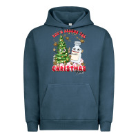 Pigment Midnight Navy racn around the christmas tree Urban Hoodie - MaliasSmallBusiness