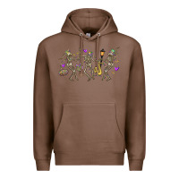 Chestnut dancing skeletons mardi gras Premium Hoodie - MaliasSmallBusiness